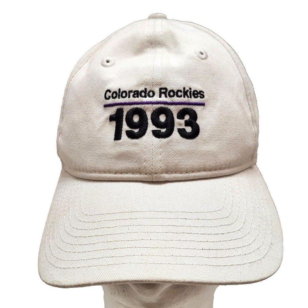 New Era MLB Colorado Rockies 1993 Ballcap Hat White Adjustable HTF